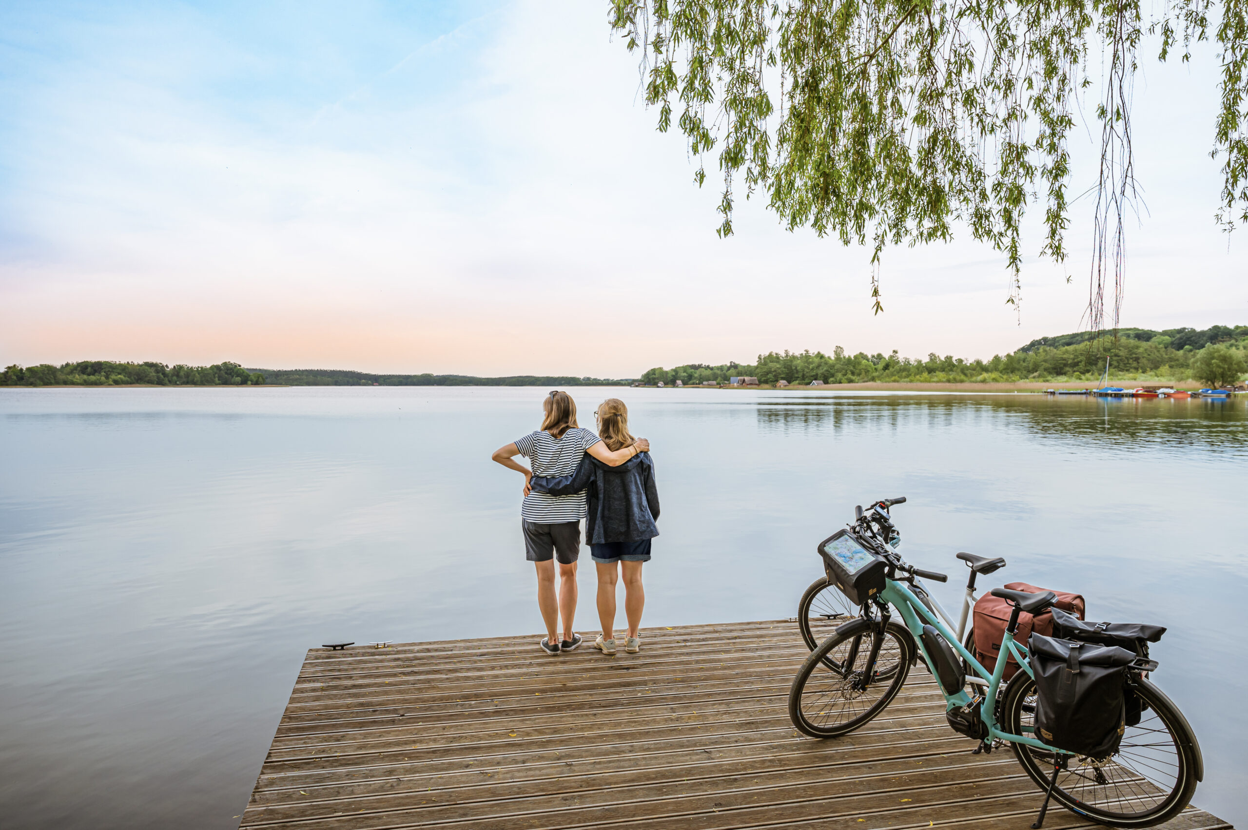 Seepromenade Krakow am See Fahrradtour Binnensee